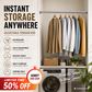 🛠️ 50% dto. Barra de tensión ajustable – instala en segundos sin taladrar, almacenamiento inteligente. Organiza tu hogar sin dañar paredes! ✨🏠