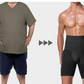 ⏳Oferta por tiempo limitado⏰Pantalones cortos de compresión para hombre: cintura alta, control del abdomen y absorción del sudor.